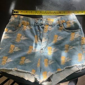 Custom women’s shorts petite/small Bart Simpson Metal Studs The Simpsons